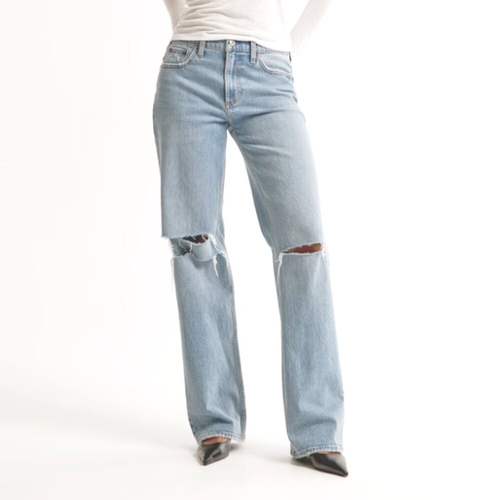 Abercrombie Curve Love Baggy Jean